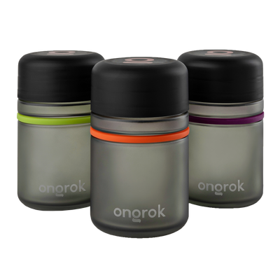 Ongrok Child Resistant Glass Storage Jar, 3 pack x 180ml each - Headshop.com