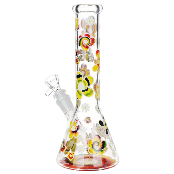 Cheech & Chong Glass Tie Dye Glow Glass Beaker Bong - 10" - Headshop.com