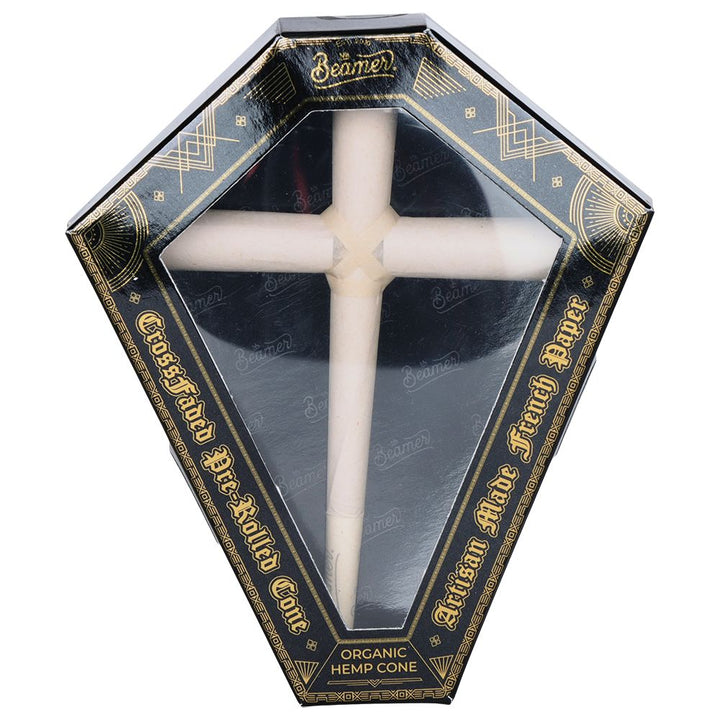 8CT DISPLAY - Beamer CrossFaded Organic Hemp Pre-Rolled Cross-Shaped Cone