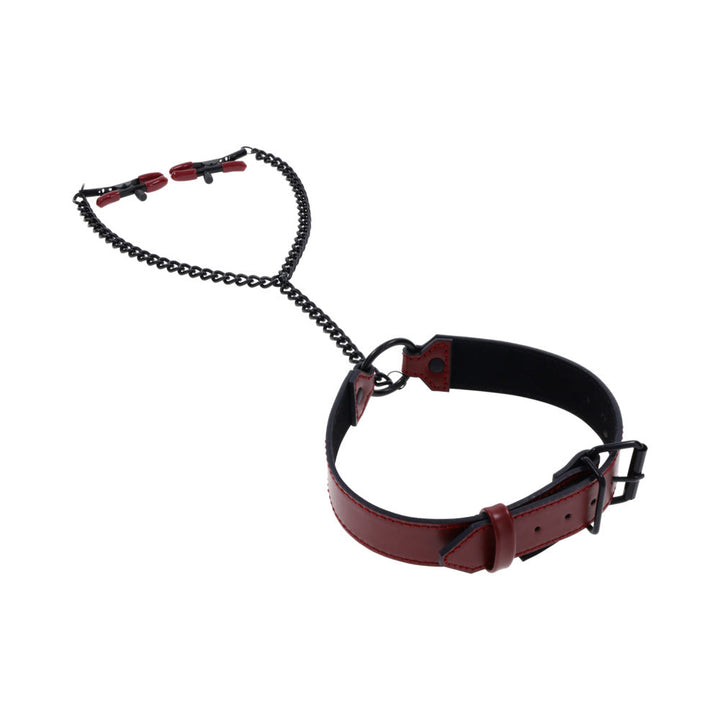 Sportsheets Saffron Collar with Nipple Clamps - Headshop.com