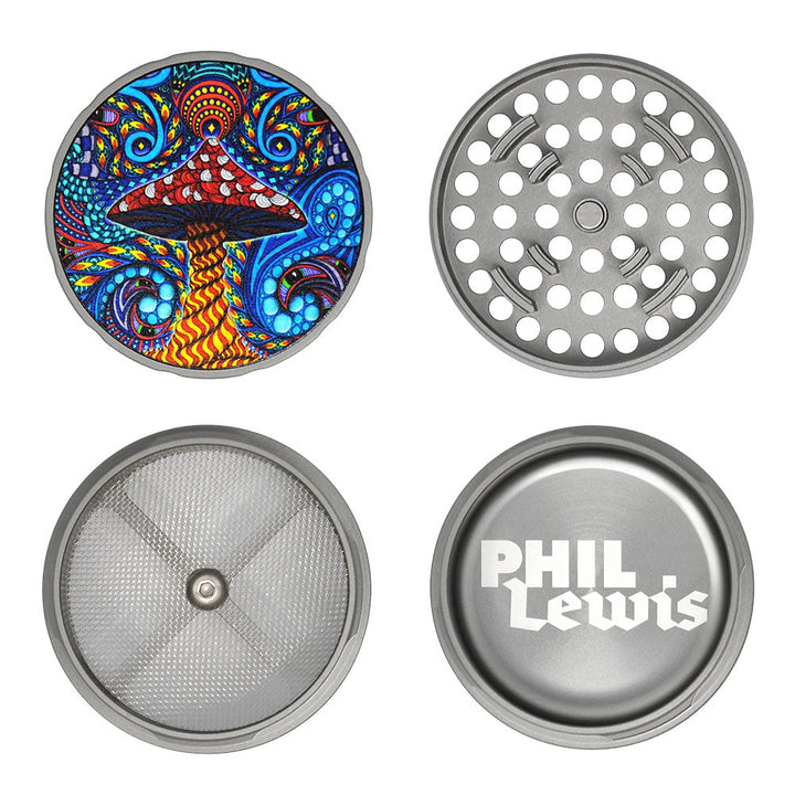 Cali Crusher Homegrown Phil Lewis Shroomy Grinder -4pc/2.35" - Headshop.com