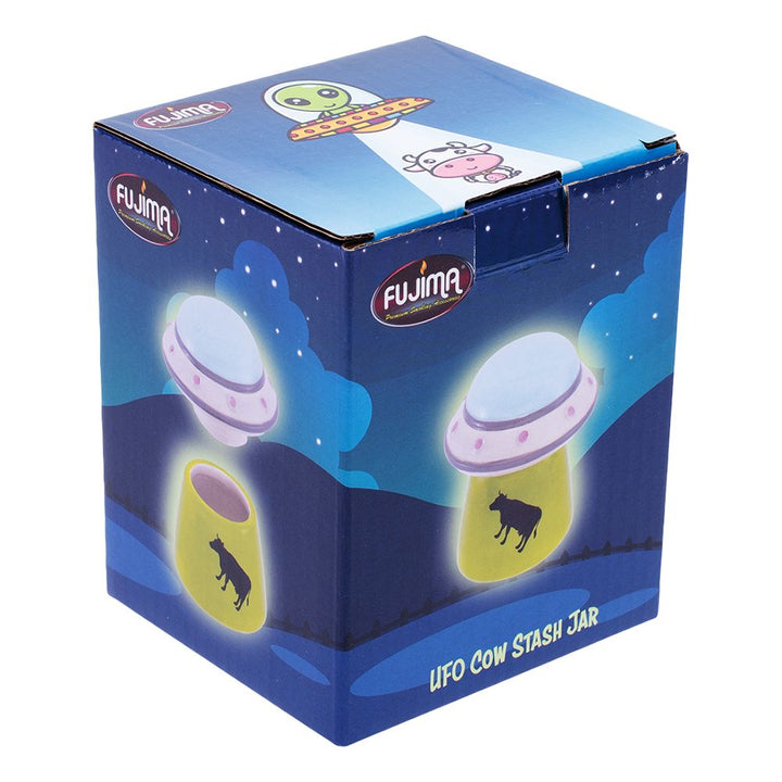 Fujima UFO Cow Ceramic Stash Jar - 4" - Headshop.com