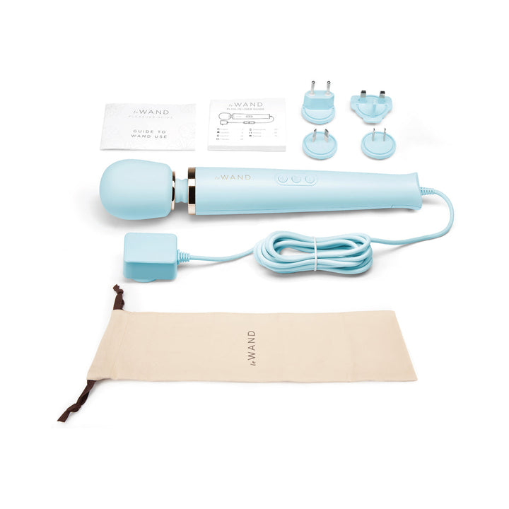 Le Wand Plug-In Vibrating Massager Sky Blue - Headshop.com