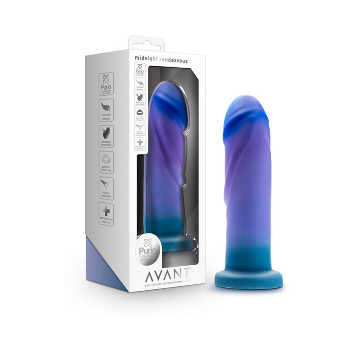 Avant Midnight Rendezvous 7.5 in. Dildo Ocean Blue - Headshop.com
