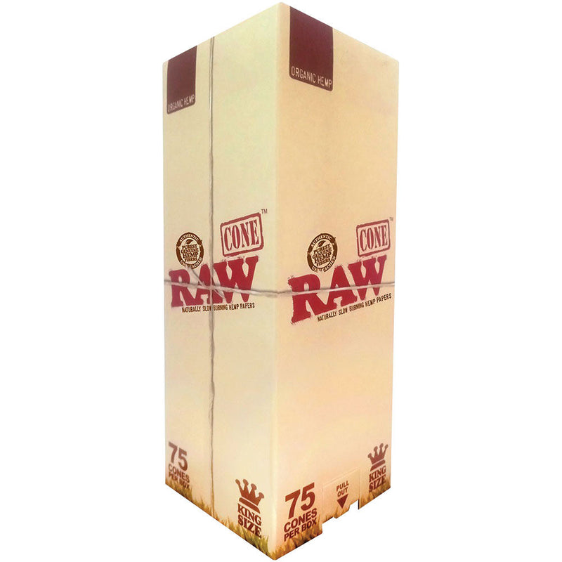 RAW Organic Hemp Pre-Rolled Cones | 75pc Box - Headshop.com