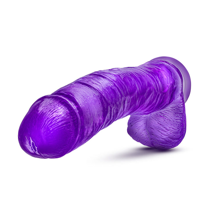 B Yours Plus Hefty n' Hung 14 in. Dildo with Balls Purple - Headshop.com