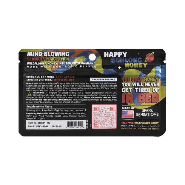 Happy Schlong Honey Arousal Honey 12-Pack Display - Headshop.com