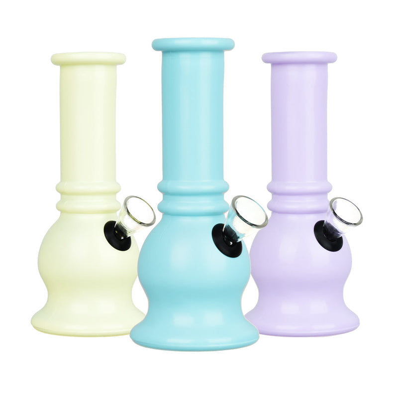Bell Opaque Glass Mini Water Pipe - 5.75" / Colors Vary - Headshop.com
