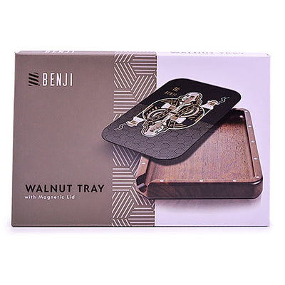 Benji - Walnut Tray w/ Magnetic Lid Kit - King Franklin - Headshop.com