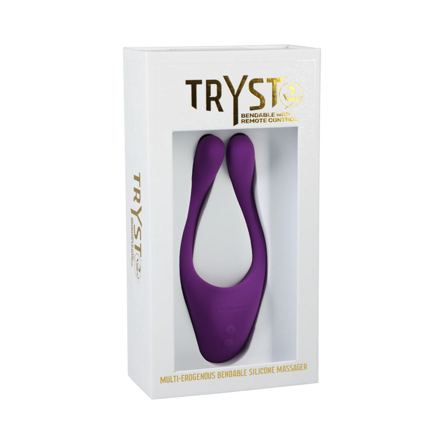 TRYST V2 Bendable Multi Erogenous Zone Massager with Remote- Purple - Headshop.com