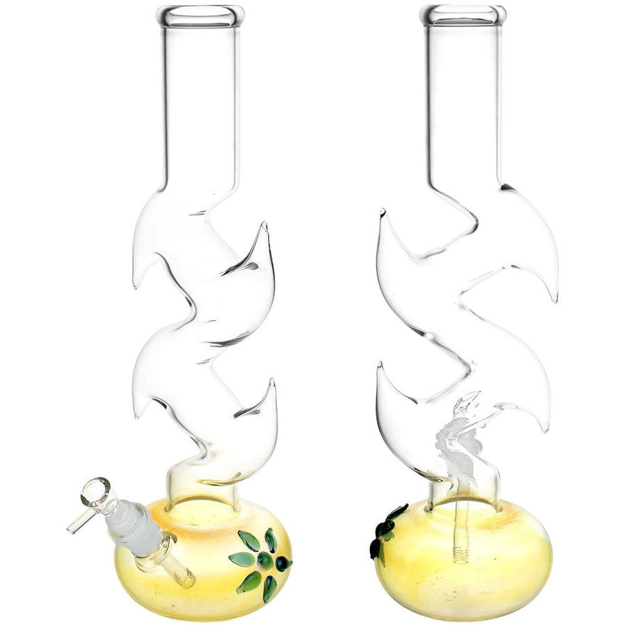 Floral Diablo Glass Water Pipe - 15.75" / 14mm F - Headshop.com