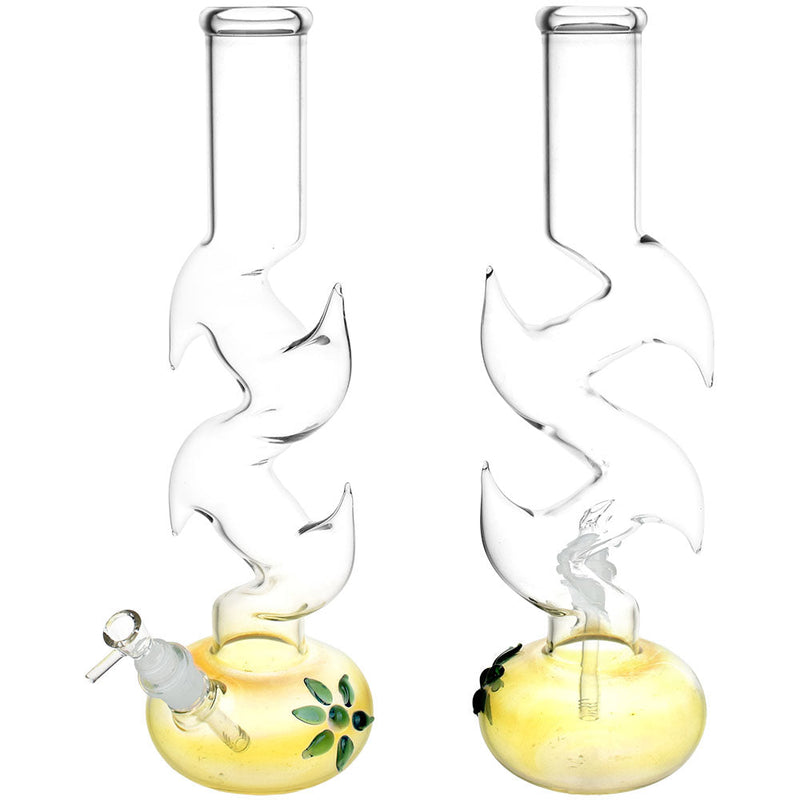 Floral Diablo Glass Water Pipe - 15.75" / 14mm F - Headshop.com