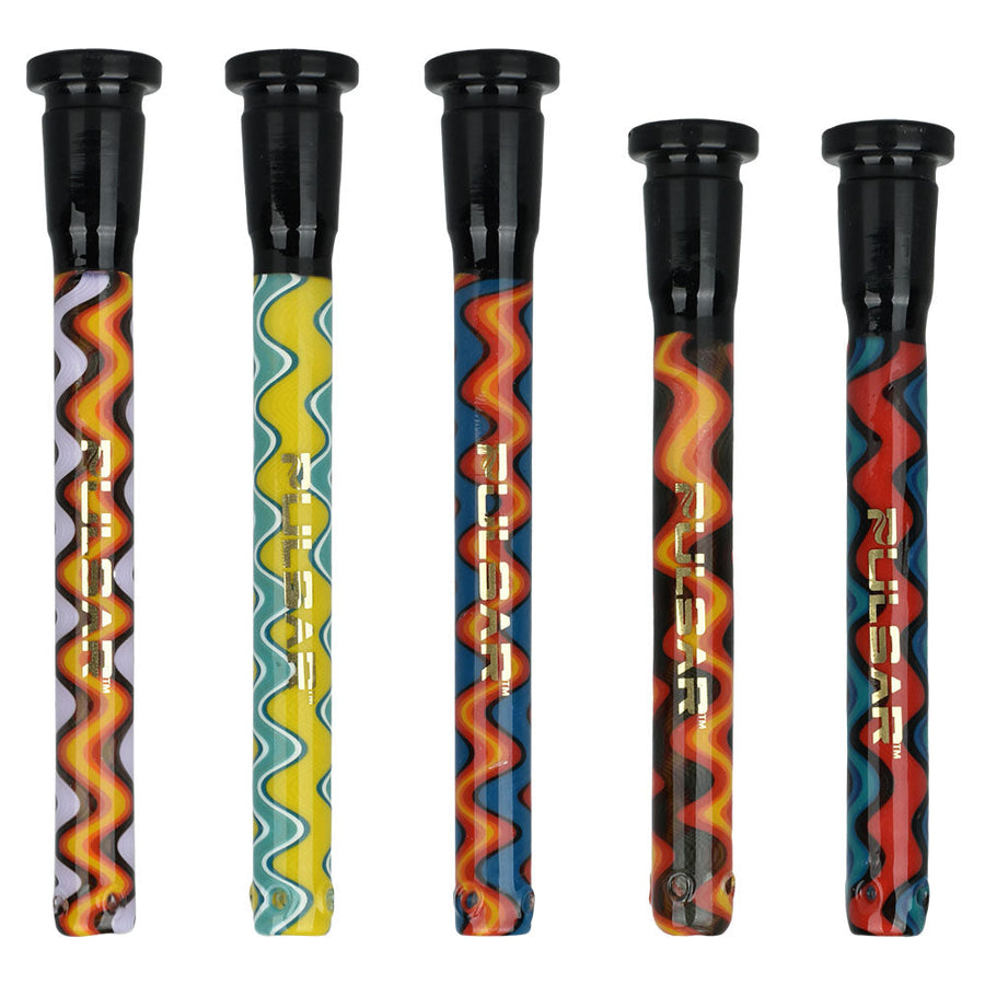 Pulsar Wiggle Wave Downstem | 14mm | Asst Colors | 5pc Set - Headshop.com