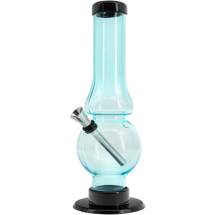 JM Enterprises  6-9" Acrylic Straight Tube Bubble Flare Bong - Multiple Colors