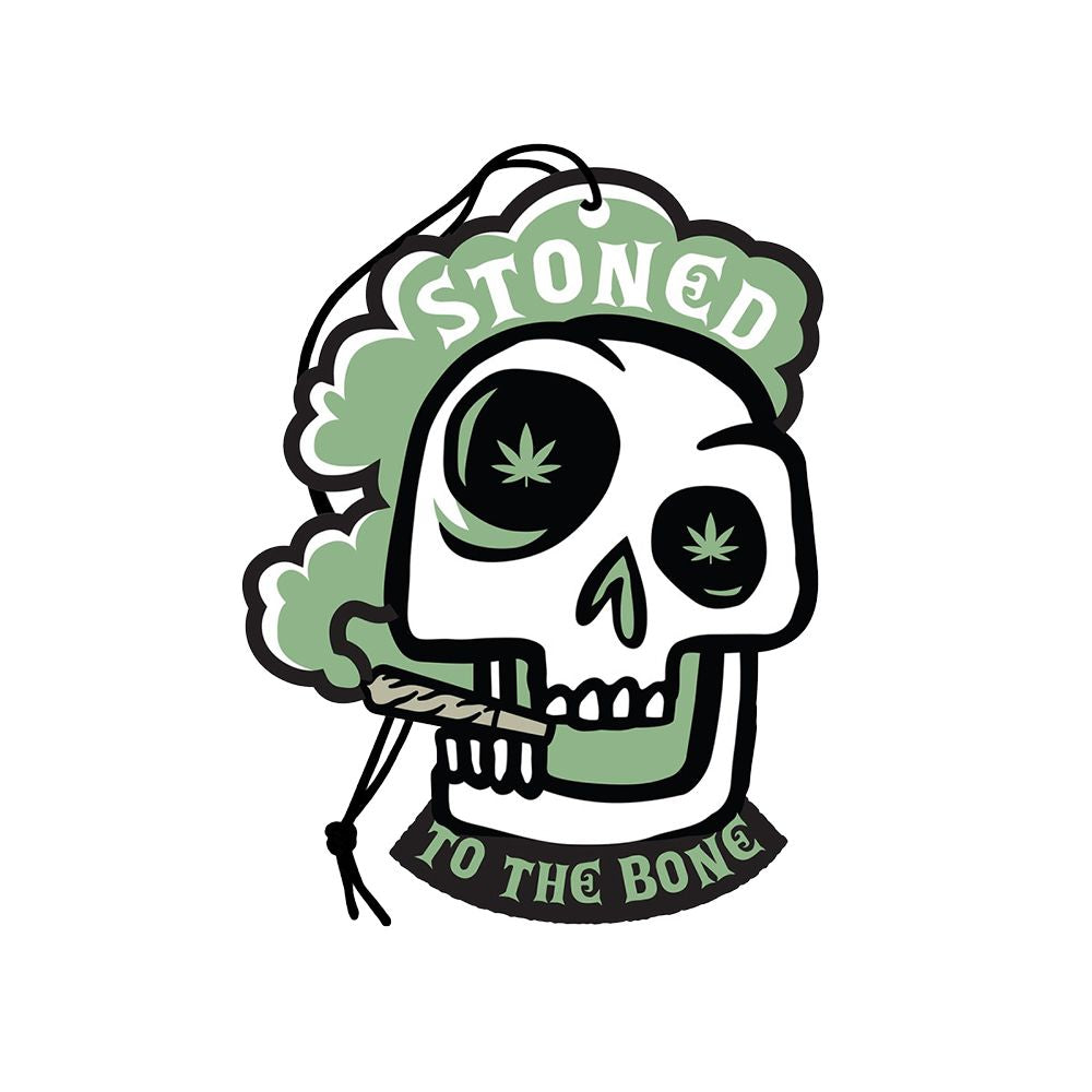 Wood Rocket Car Air Freshener - Stoned To The Bone / Pine Scent / 4"x3" - Headshop.com