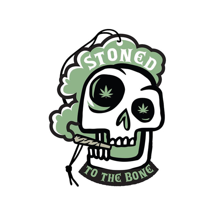 Wood Rocket Car Air Freshener - Stoned To The Bone / Pine Scent / 4"x3" - Headshop.com
