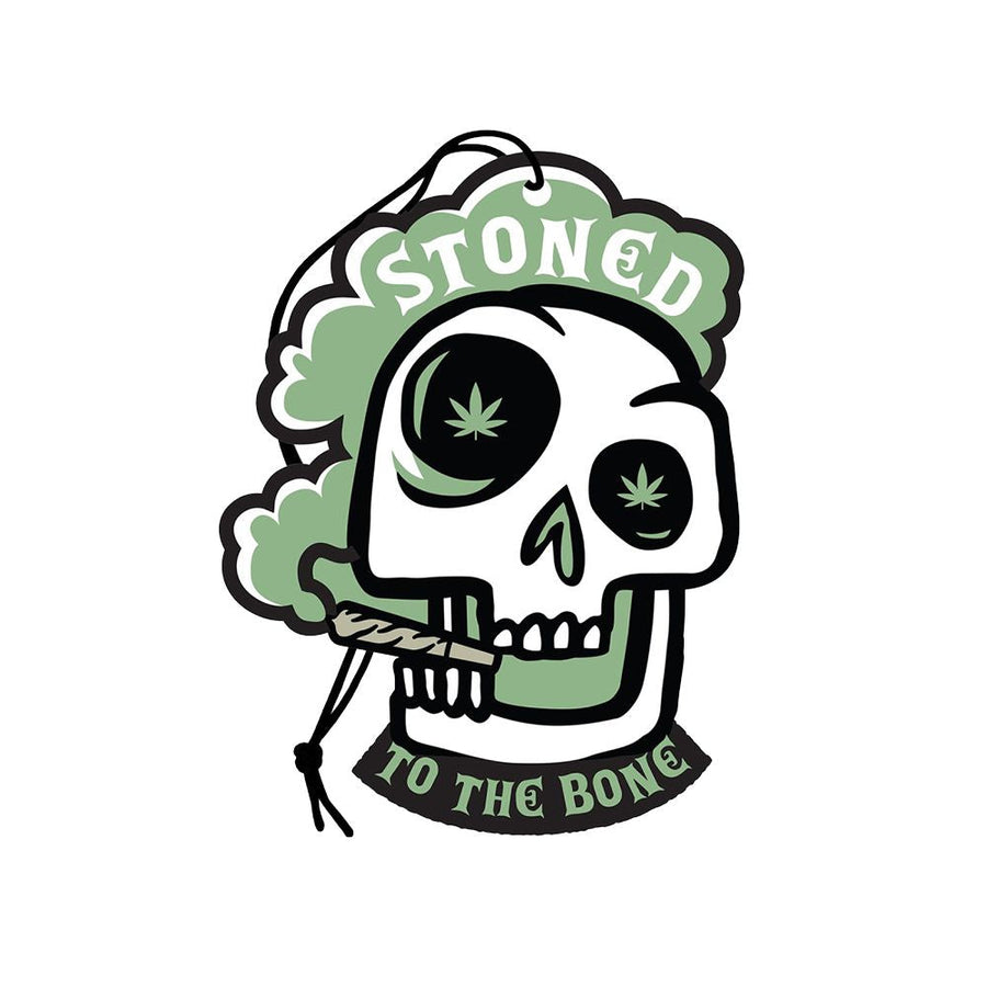 Wood Rocket Car Air Freshener - Stoned To The Bone / Pine Scent / 4"x3" - Headshop.com