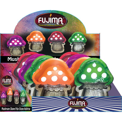 8PC DISPLAY - Fujima Polyresin Mushroom Ashtray - 4"x5" - Headshop.com