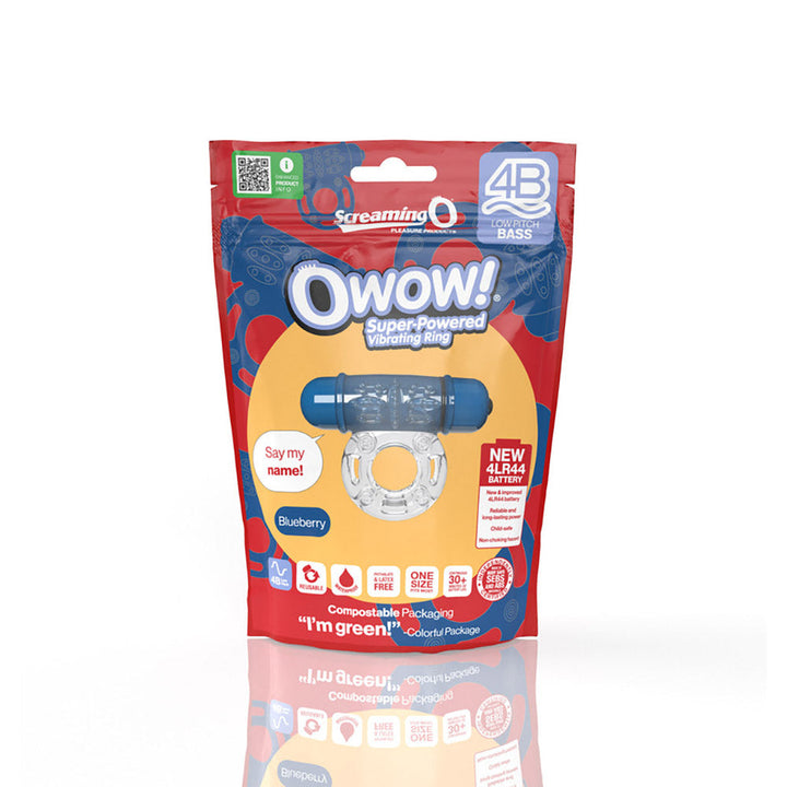 Screaming O 4B OWow Vibrating Cockring Blueberry - Headshop.com