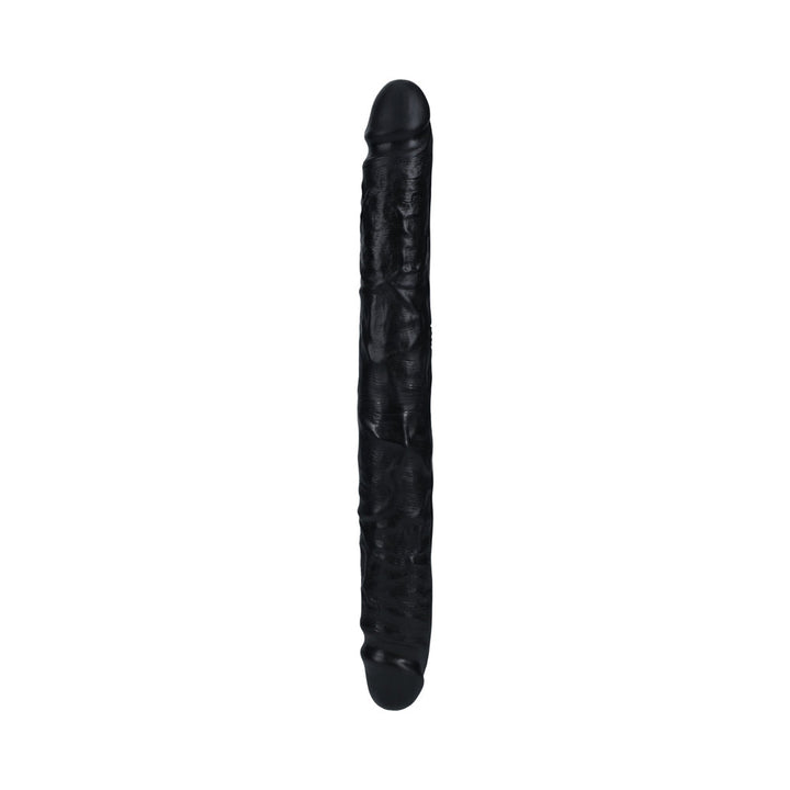 RealRock 12 in. Slim Double-Ended Dong Black - Headshop.com