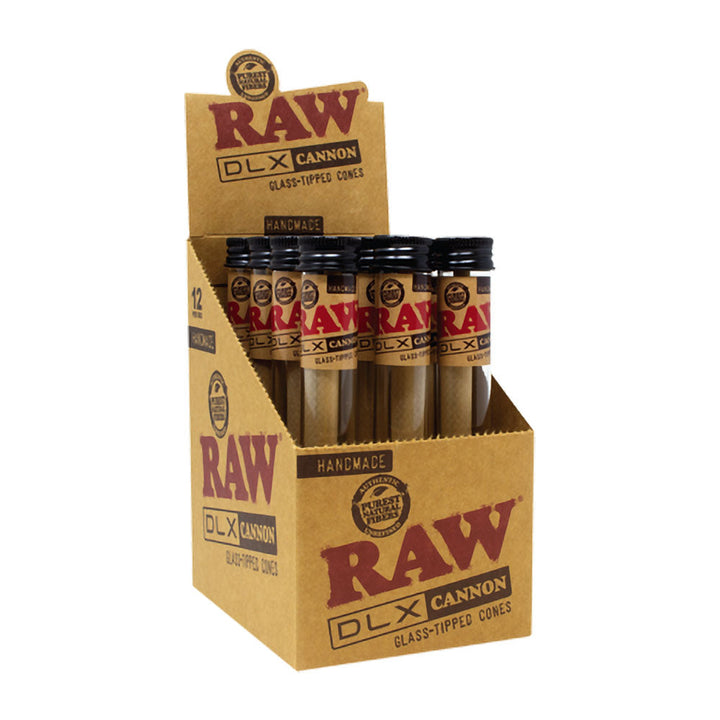 12PC DISP - RAW DLX Glass Tipped Cones - Headshop.com