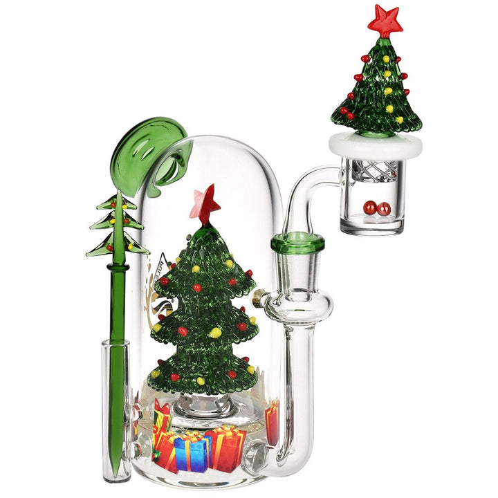 Pulsar Christmas Tree Glass Dab Rig Set - 5.75" / 14mm F - Headshop.com