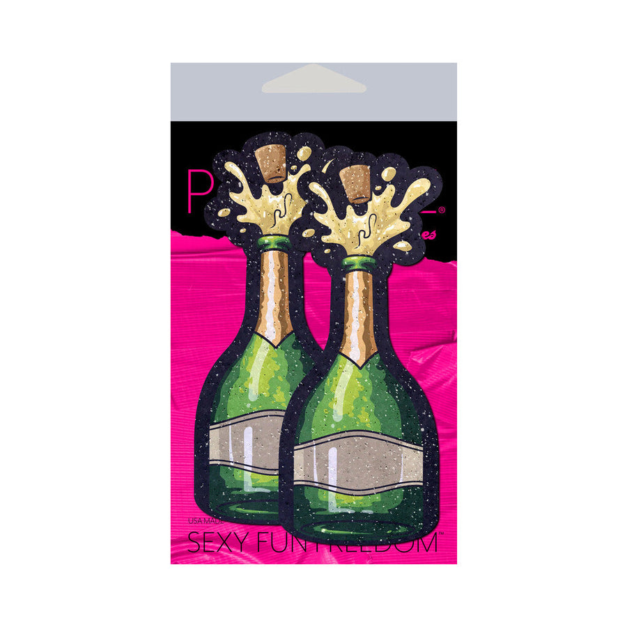 Pastease Champagne Bottle Sparkling Nipple Pasties Erupting Bubbly - Headshop.com
