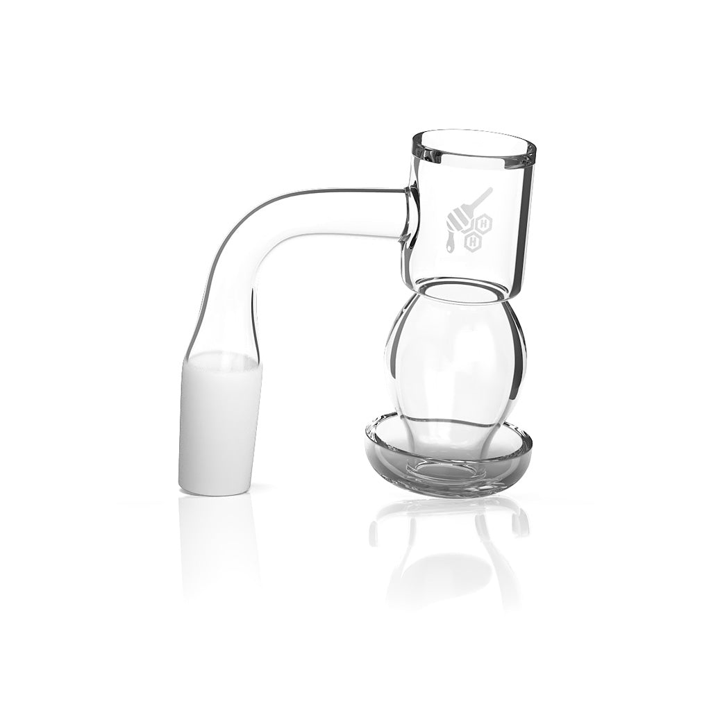 HONEYSUCKLE BUBBLE QUARTZ BANGER - 90° DEGREE | YL - Headshop.com