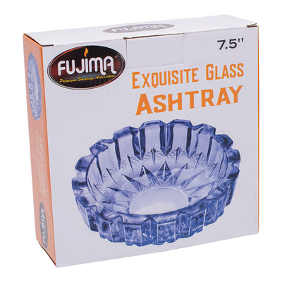 Fujima Exquisite Gem-cut Glass Ashtray - Blue / 7.5" - Headshop.com