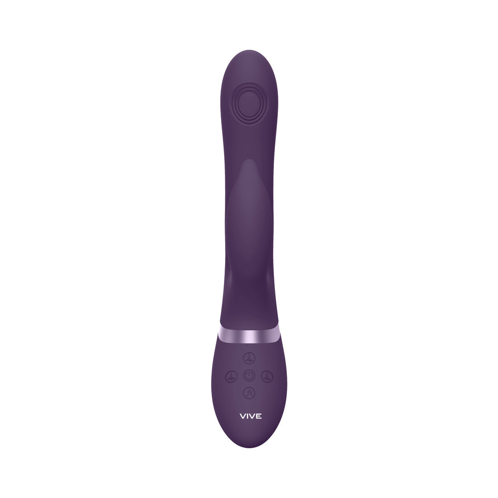 VIVE AIMI Rechargeable Swinging Pulse-Wave Silicone Rabbit Vibrator Purple - Headshop.com