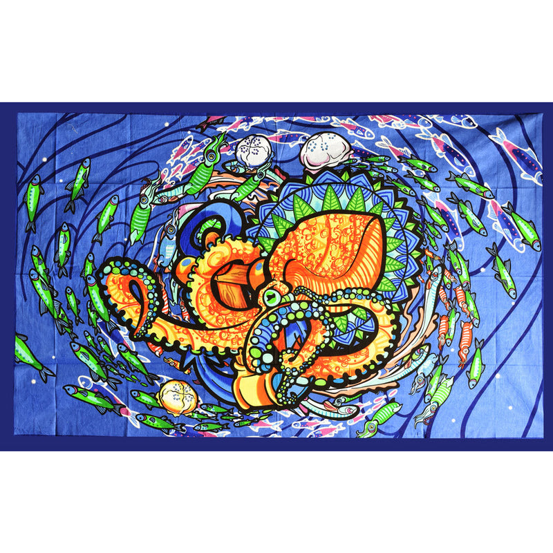 Pulsar Psychedelic Octopus Tapestry - Headshop.com