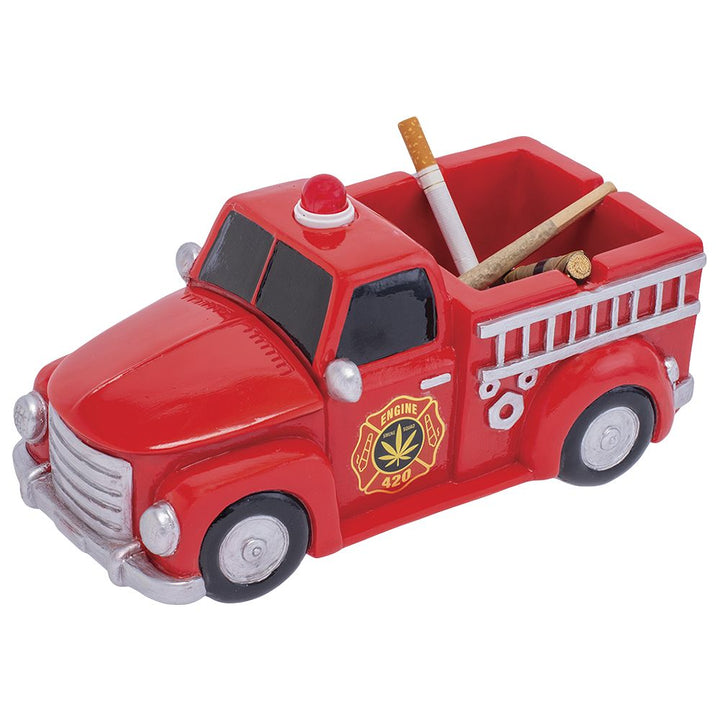 Fujima Red 420 Firetruck Polyresin Ashtray - 9"x 4.9" - Headshop.com