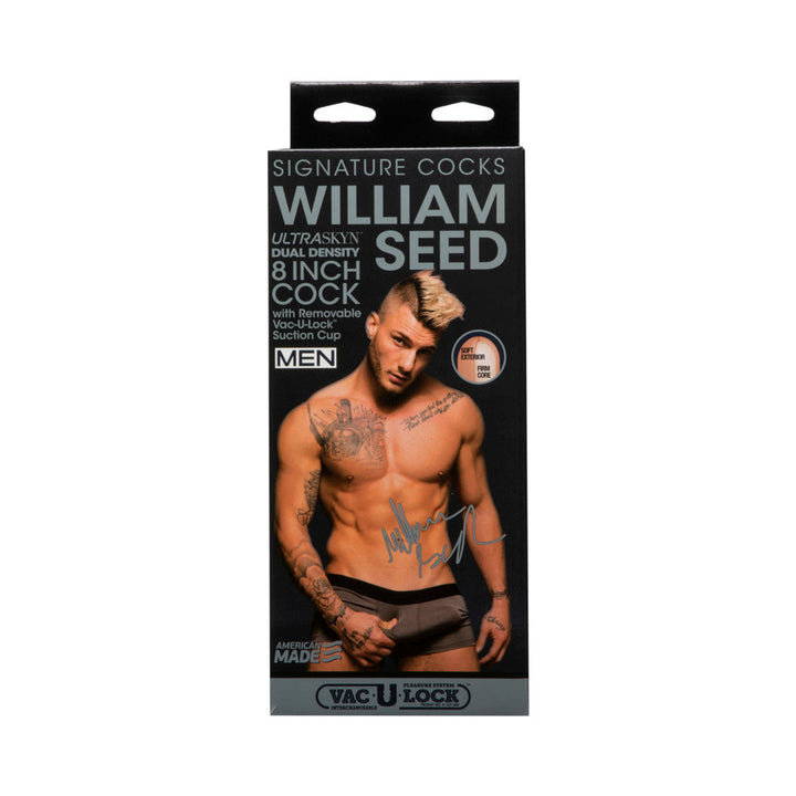 Signature Cocks - William Seed - 8in ULTRASKYN Cock w/Removable Vac-U-Lock Suction Cup Vanilla - Headshop.com