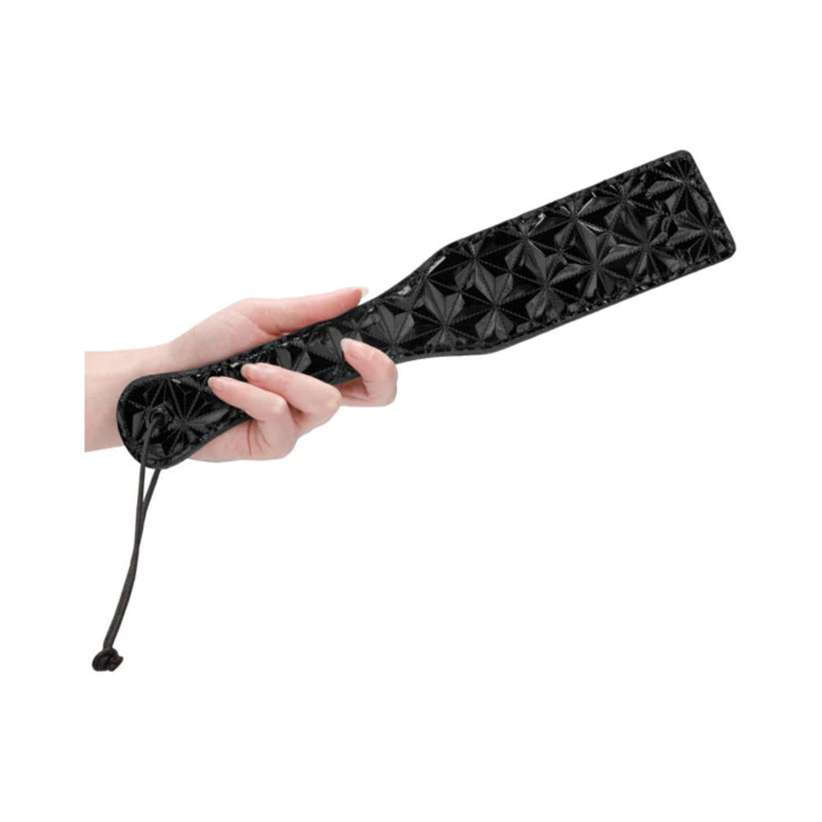 Ouch! Luxury Diamond-Patterned Paddle Black - Headshop.com