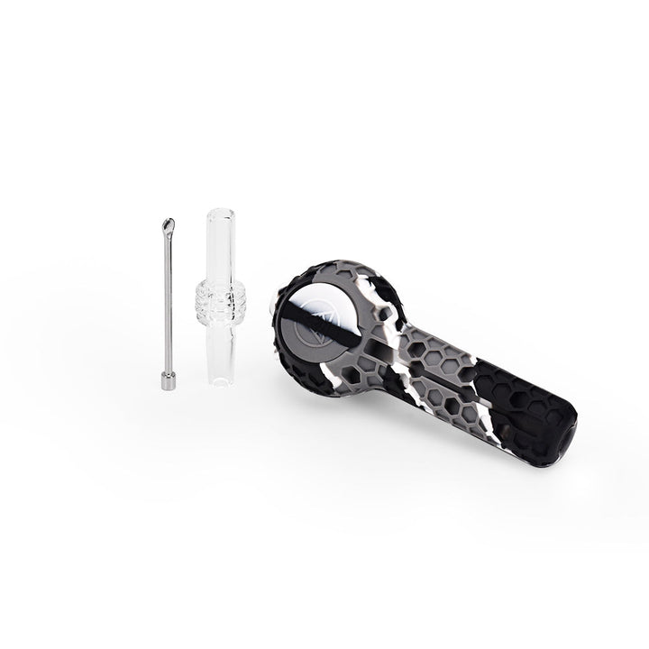 Ritual - 4'' Silicone Nectar Spoon - Black & White Marble - Headshop.com