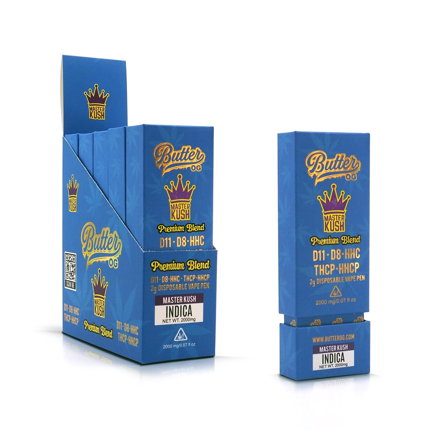 Butter OG Premium Blend D11, D8, HHC, THCP, HHCP 2g Disposable Vape