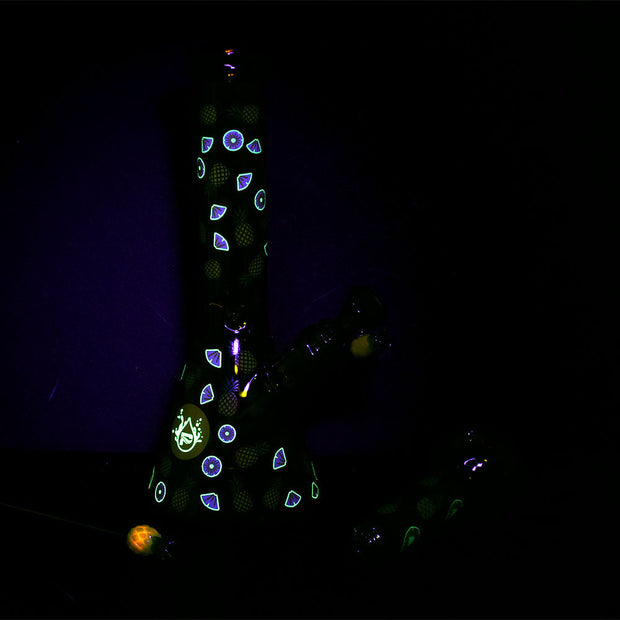 Pulsar Fruit Series Pineapple Express Herb Pipe Glow Duo - 10" / 14mm F - Headshop.com