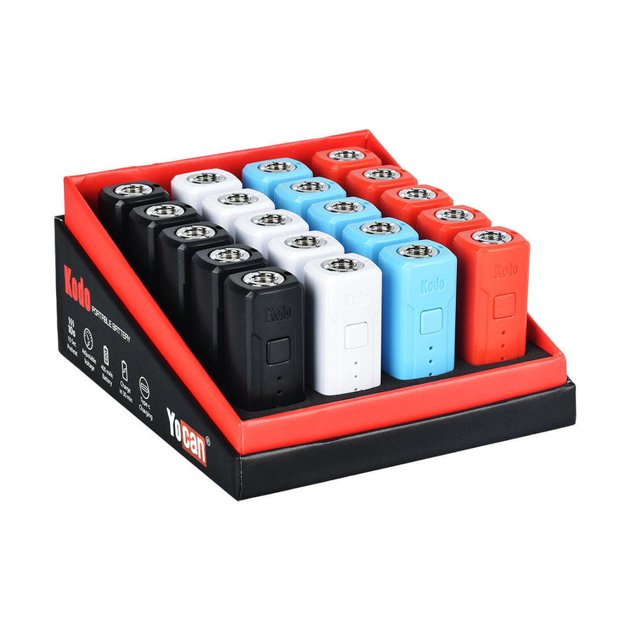 Yocan Kodo 510 Box Mod | 400mAh | Assorted Colors | 20pc Display - Headshop.com