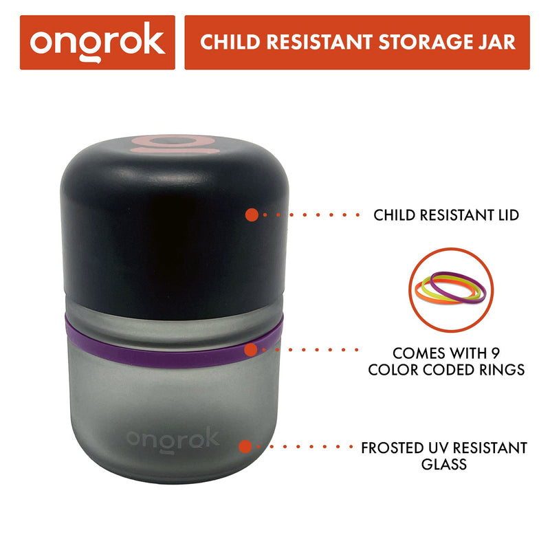 Ongrok 80ml Child Resistant Jar | 6 Pack - Headshop.com