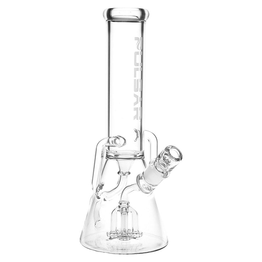 Pulsar Quad-Arm Mini Perc Recycler Beaker Water Pipe - 12" - Headshop.com