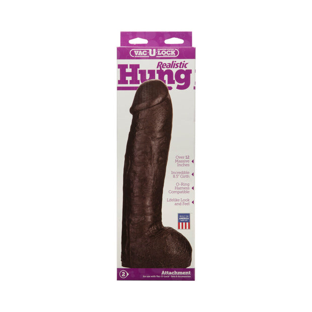 Vac-U-Lock - Realistic Hung Black - Headshop.com