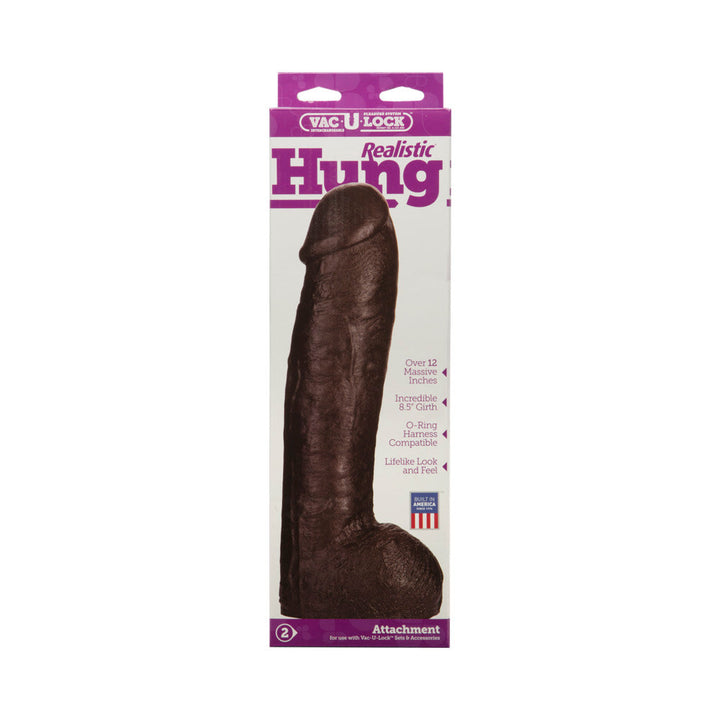 Vac-U-Lock - Realistic Hung Black - Headshop.com