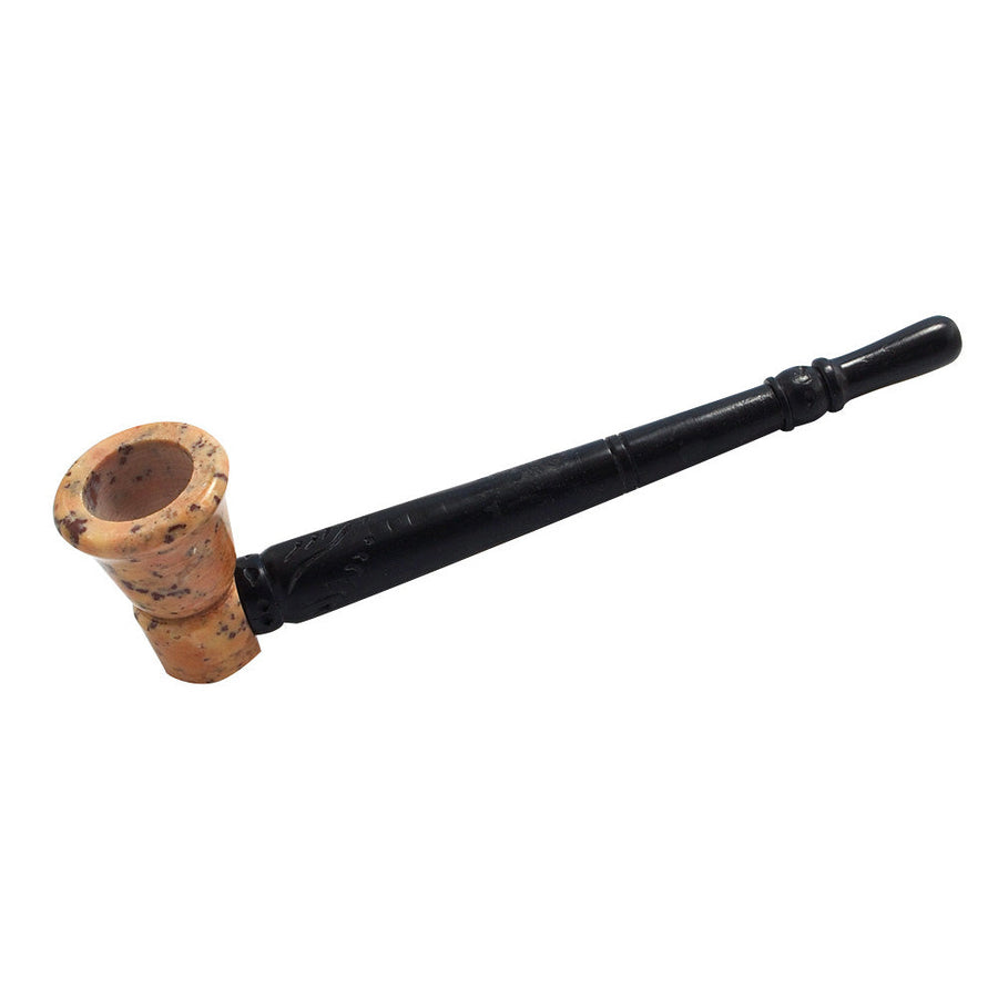 Stone Pipe w/ Wooden Stem - Headshop.com