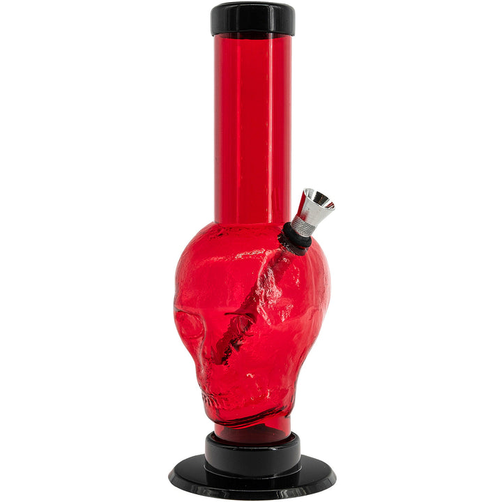Acrylic Skull Bong9-12" - Multiple Colors