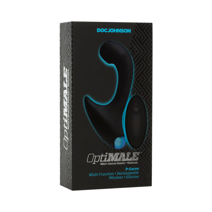 OptiMALE Vibrating P-Massager with Wireless Remote Black - Headshop.com