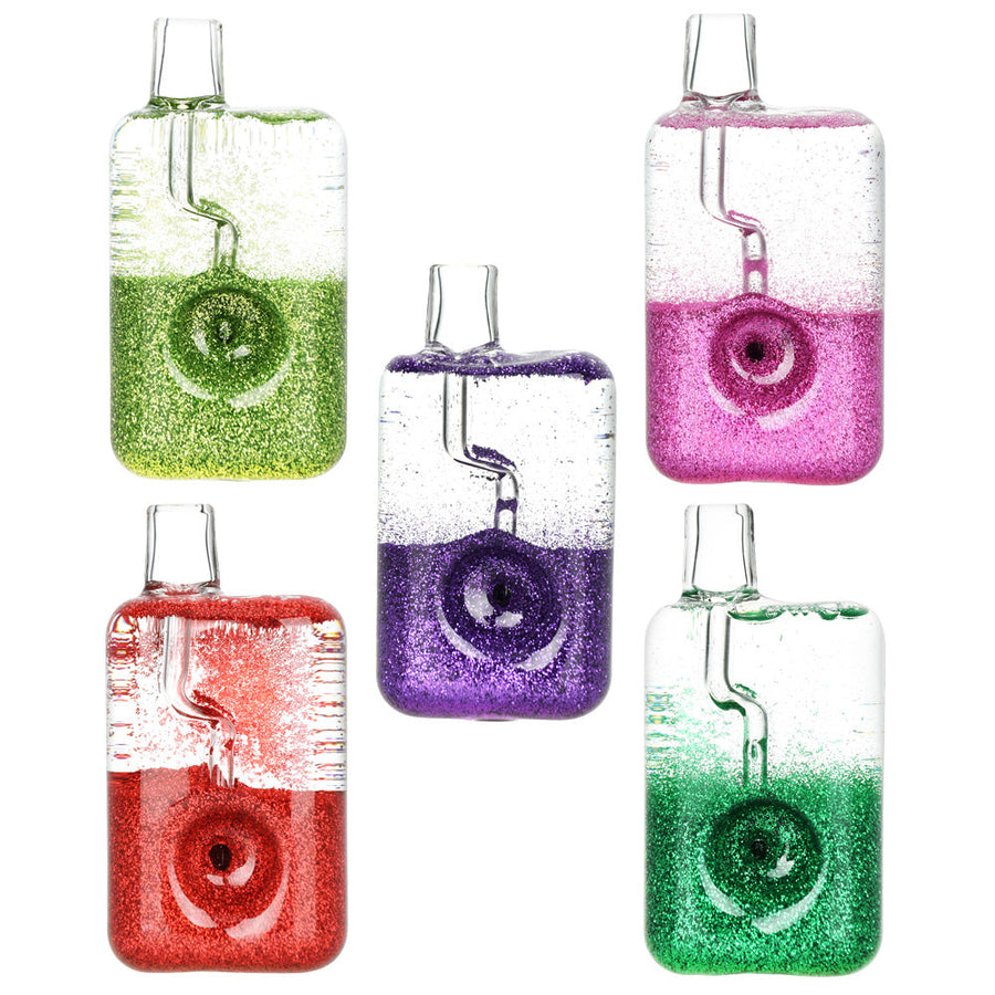 Isn't It Ironic Vape Bar Glitter Glycerin Hand Pipe - 3.75" / Colors Vary - Headshop.com