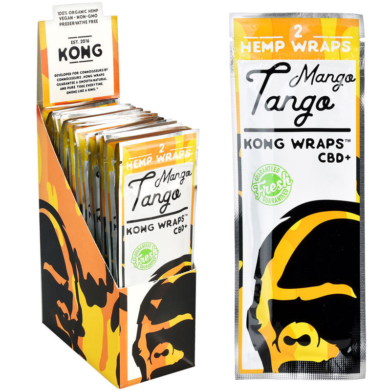 25PC DISP- Kong Organic Hemp Wraps - 2pk - Headshop.com