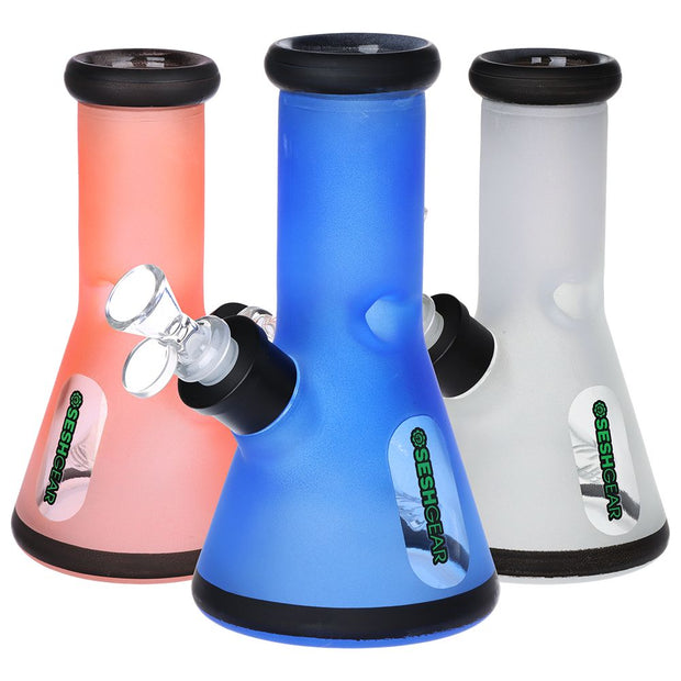 SeshGear Glass Beaker Water Pipe Smokers' Kit | 8" - Headshop.com