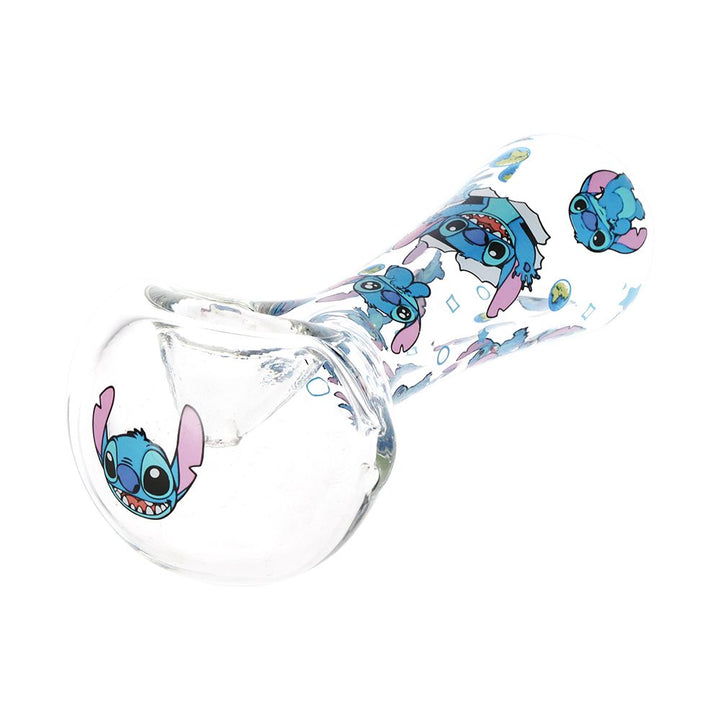 3CT BUNDLE - Little Blue Creature Glass Spoon Pipe - 4.5"