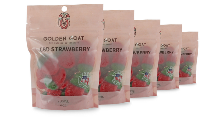 Potent CBD Infused 250MG Gummy Packs Bundles from Golden Goat - Headshop.com